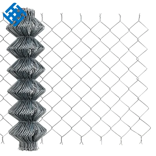 100ft Galvanized Diamond Fence with 8ft & 6ft Cyclone Wire Mesh for Security