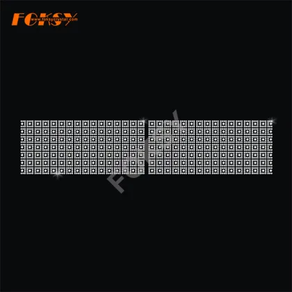 Topaz Tailless Cheer Bow Heat Rhinestone Transfer