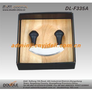 Plastic Handle Onion Cutter With Wooden Block