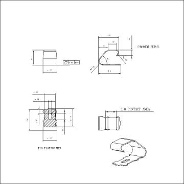 S7091-42 RFI SHIELD FINGER AU 2.7MM SMT/SMD Shield Finger Connector PCB Spring Contacts