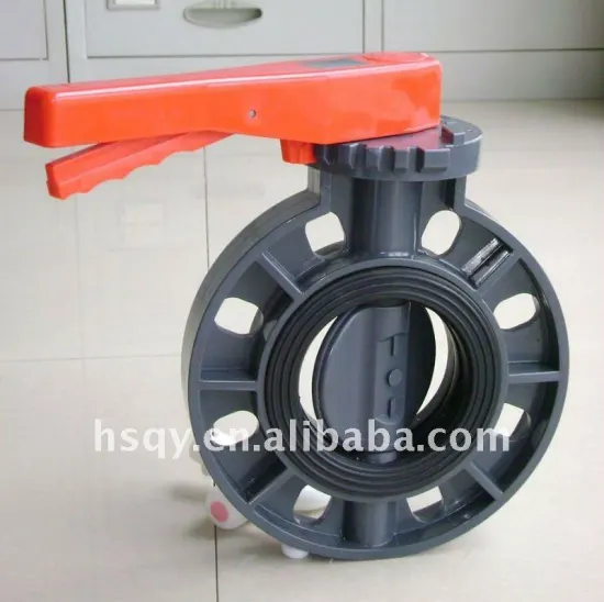 lever type pvc butterfly valve