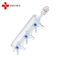 Manifold médico descartável de alta pressão com 3 portas