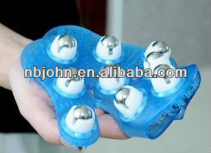 plastic glove shape massager with balls