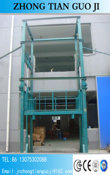 Cargo/goods delivery equipment hydraulic guide rail lift platform with CE