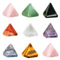 Gemstone Pyramid Pendant 18X18X20MM Stone Pyramid for Home & Offfice Decor Natural Stone Pyramid Charm Home Decoration