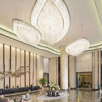 Luxury Modern LED Crystal Chandelier for Hallway, Hotel Lobby, and Restaurant Projects