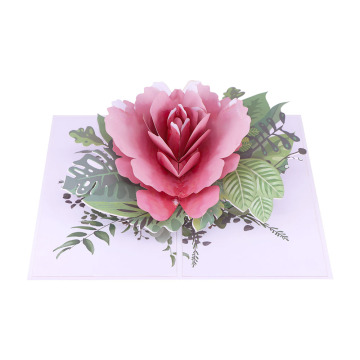 Blooming Peony Mother's Day 3D Pop Up Card with Layered Petals