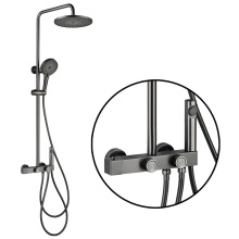 Shower Faucet Set Wall-Mounted Shower System Matte Black