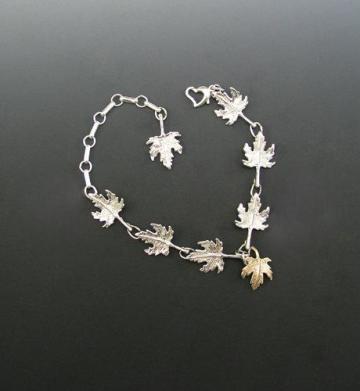 Gold Plated Leaf Necklace Gold Necklace
