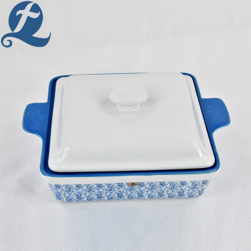 Fashion Rectangular Binaural Soup Pot Set With Lid