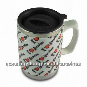 450ml bpa free inner stainless steel ceramic mug cup with lid