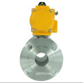 Pneumatic 2 Way Flange Ball Valve DN15-DN200 Double Flanged Stainless Steel with Pneumatic Actuator