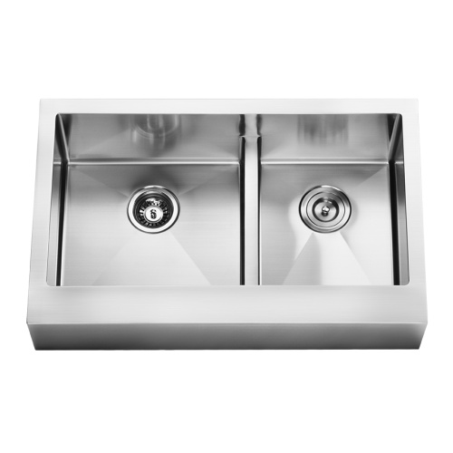 China 33inch Kitchen Stainless Steel Double Bowl Modern Sink Manufactory