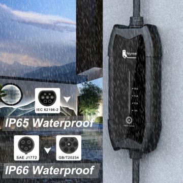 Feyree Portable EV Charger: Type 1 &amp; Type 2 GBT AC Snellaadstation