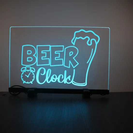 3D Illusion LED Signboard - Hang Type Night Light for Bar