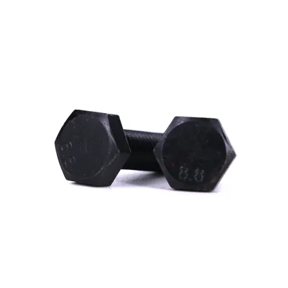 Black Hexagon Hex Bolt Screw