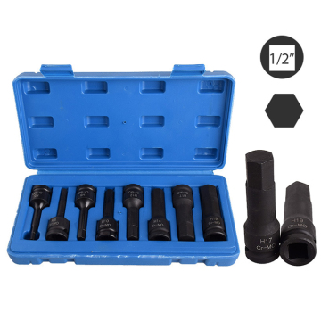 Professionele hardware-set: 1/2 "inch drive metrische luchtpneumatische diepe impact socket met anti-twist-functie