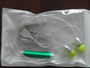 LED Glowing Earphone on/off PP Bag Packing