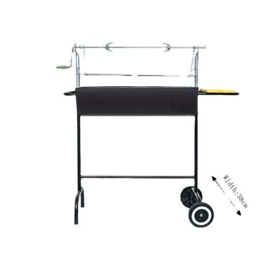 Hot Sale Outdoor Rotary BBQ Grill Charcoal Chicken Trolley Barbecue Rotating Grill