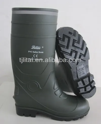 cheap PVC safety rain boots with steel ,comfortable pvc safety boots