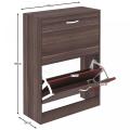 2 Shoe Drawer Storage Shoe Cabinet Stand Rack