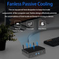 Quadruple video output 4K UHD Fanless Mini PC