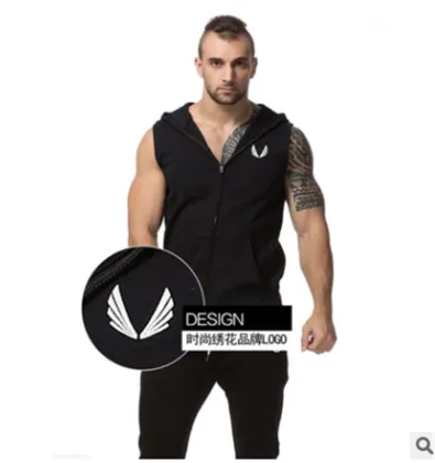 Wholesale New Fashion Plain Zip men Hoodies