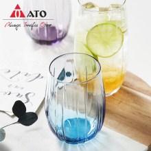 350 ml de água colorida de vidro de vidro conjunto de copos de água