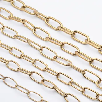 Polished Plating Copper Iron Chain Chandelier Crystal Lamp Accessories - 2-10mm Dog Flower Pot Hanging Chain
