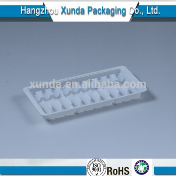 Plastic insert drug packaging tray