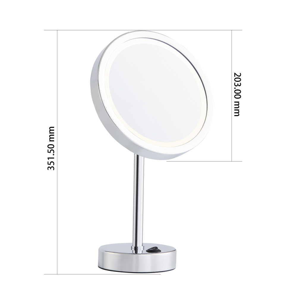 shaving mirror with light