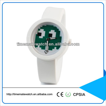 Fashion quartz silicone geneva watch silicone rubber wristband watch
