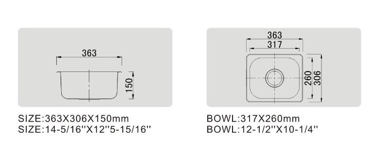 Single-slot Stainless Steel Wash Basin