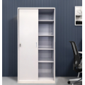 White Tall Metal Sliding Door File Cabinet