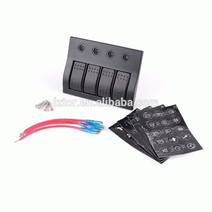 Waterproof 4 Gang LED carling Rocker Switch Panel