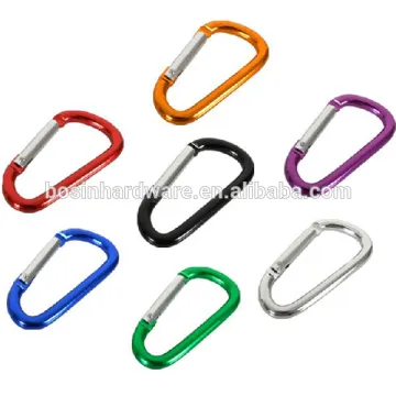 Fashion High Quality Metal D Shape Aluminum Carabiner