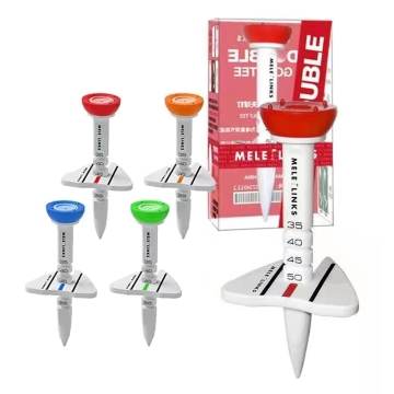 2023 Top Selling Durable Plastic Golf Tees Set with Adjustable Height and Double Layer Ball Holder - Perfect Golf Gift