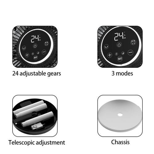 12-Hour Timer 3-Speed White Fan with Remote Control