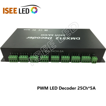 PWM DMX LED-decoder 24 kanalen