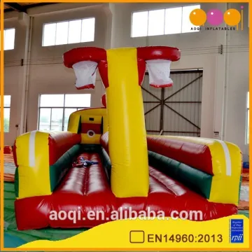 AOQI design interactive inflatable bungee basketball toss game for adults