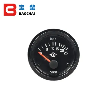 25bar VDO Oil Pressure Gauge Meter for Diesel Gensets and Heavy Vehicles (12V/24V)