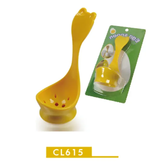 Promotion kitchen helper colorful plastic spoon eggs