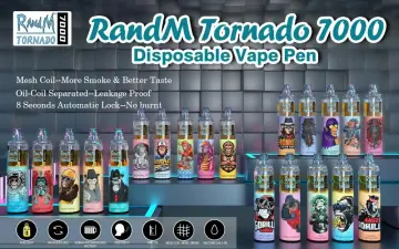 Original RandM Tornado 7000 Puffs Disposable Vape Pen