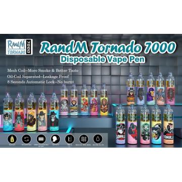 Original Randm Tornado 7000 Puffs engångsvapspenna