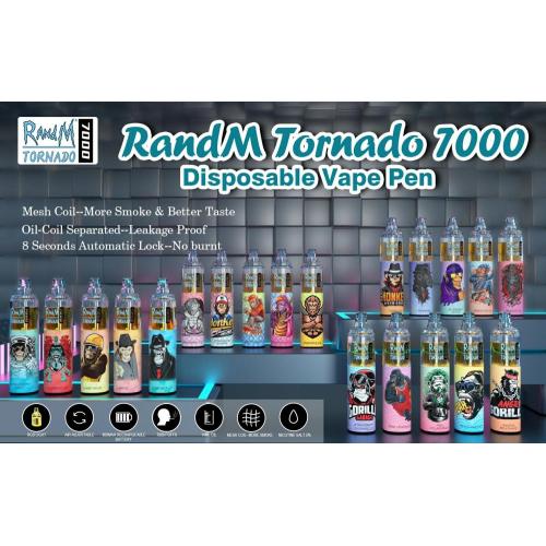 Original Randm Tornado 7000 sbuffi Penna a vaporizzazione usa e getta