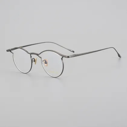 Polygonal Titanium Eyeglass Frame