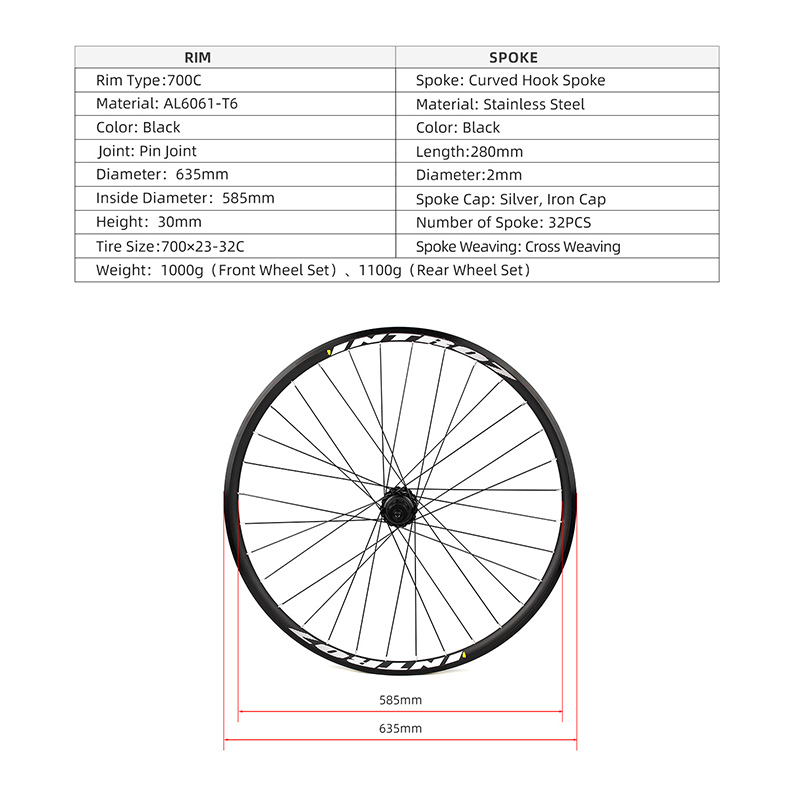 Дарожныя роварныя колы дыскавы тармаз 700*32c