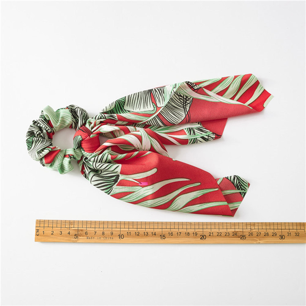 Bohemian Floral Printed Long Streamers Elastic Hair Ribbon Bands Scrunchie Bow Knot Women Girls Hair Scarf Ties Hair Accessories