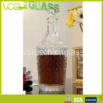 Royal Whisky Decanter Made of Crystal Like Glass