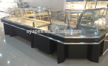 APEX sliding glass door display cabinet for food